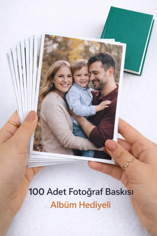 100 Adet Fotoğraf Baskısı ve Albüm