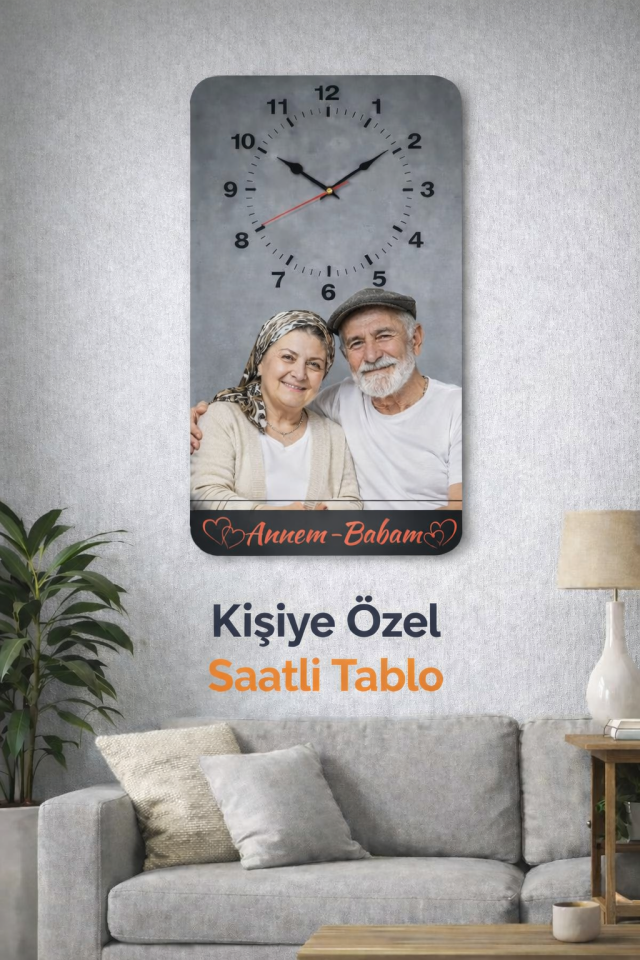 Saatli Tablo Kişiye Özel Tasarım