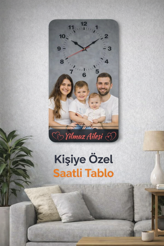 Saatli Tablo Kişiye Özel Tasarım